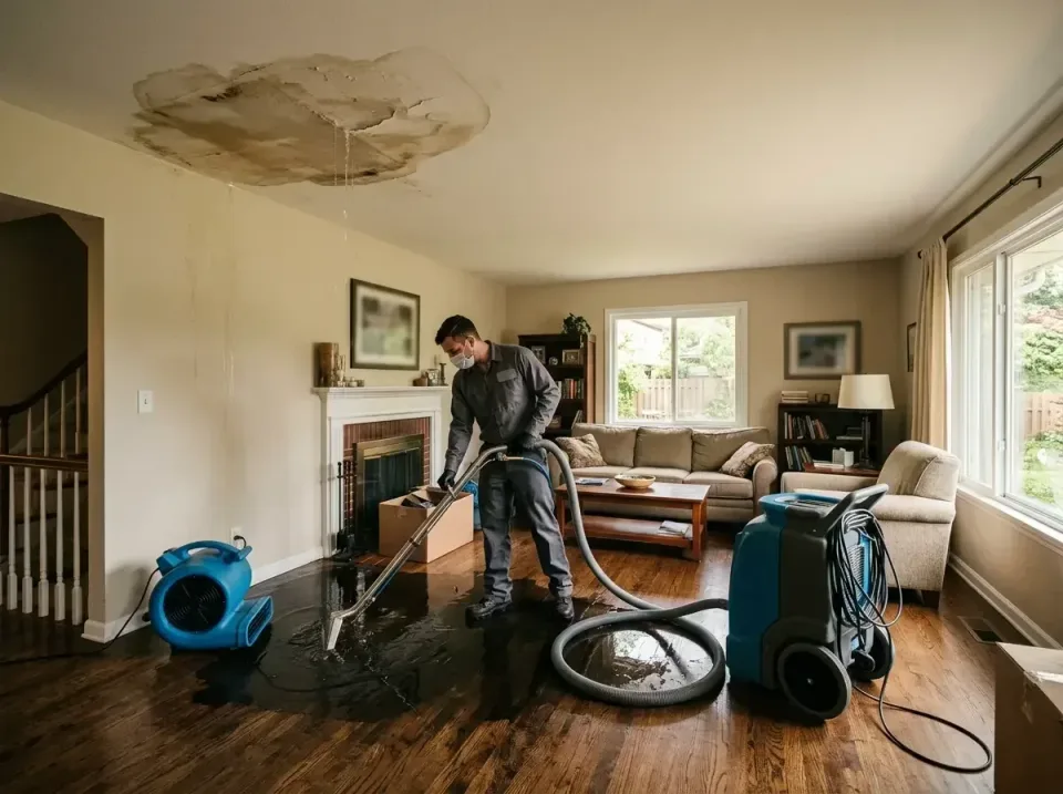 attic-pipe-burst-ceiling-drip-008 — frequently asked questions, Water Damage Restoration & Carpet Care in Pennside, PA